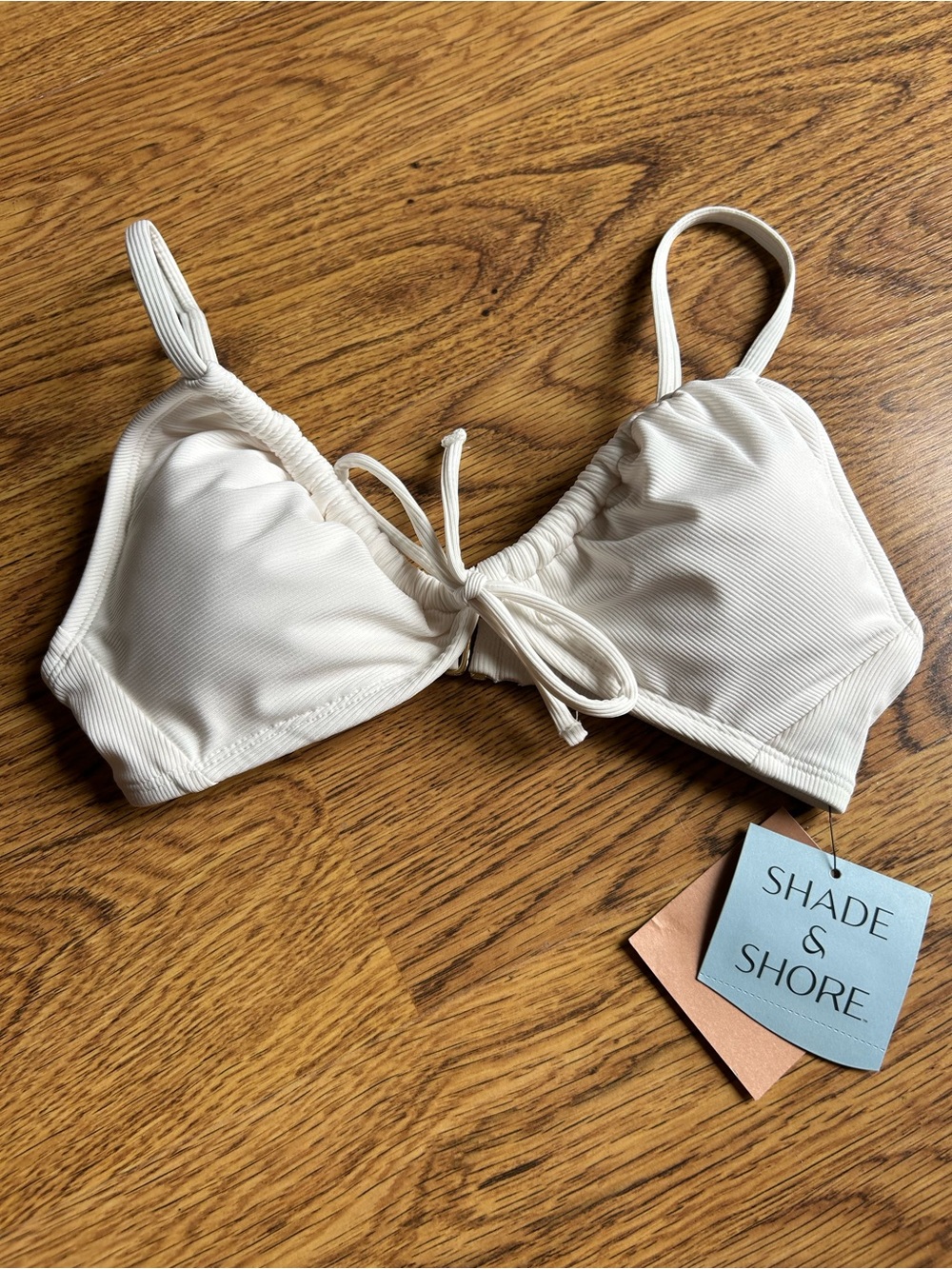 NWT Shade & Shore Ribbed Bikini Top